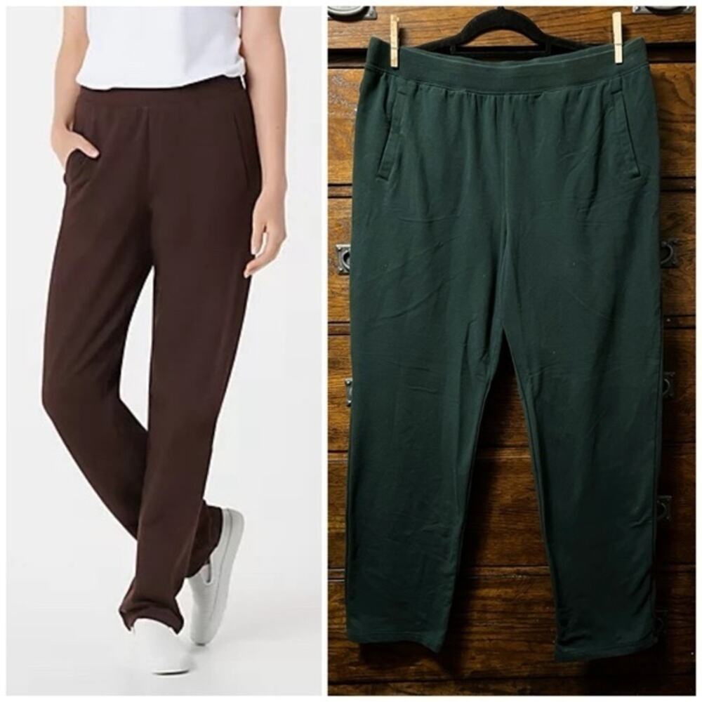 NWOT! Denim & Co. Active Regular Straight Leg Knit Pants